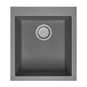 ÉVIER DE CUISINE ENCASTRABLE FOCUS QUADRA-40G GRANITECK 1 Bac 41 cm - Gris