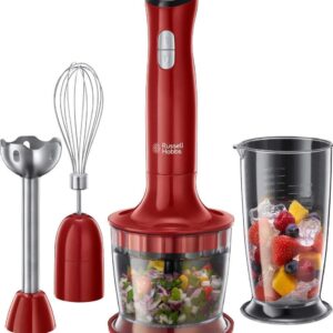 MIXEUR PLONGEANT RUSSELL HOBBS 3 EN 1 / 500W - ROUGE