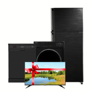 PACK MARIAGE SHARP / MACHINE À LAVER + LAVE VAISSELLE + RÉFRIGÉRATEUR