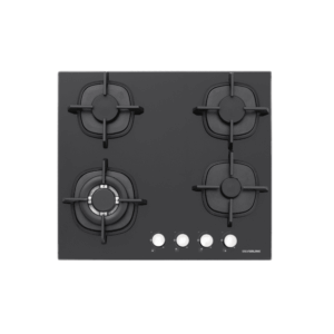 PLAQUE A GAZ SILVERLINE 4 FEUX FFD / 60 CM - NOIR