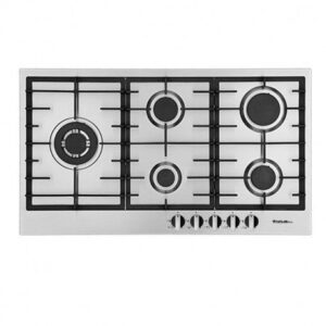 PLAQUE FOCUS 5 FEUX / 90 CM - INOX
