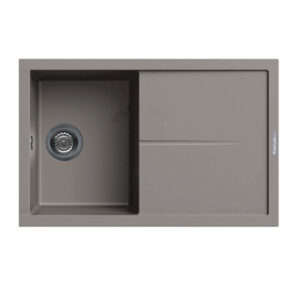 ÉVIER DE CUISINE ENCASTRABLE FOCUS FILO.100A GRANITECK 100cm 1 Bac Grège + égouttoir Filo