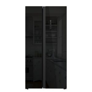 FRIGO HUNDAI SIDE BY SIDE VERRE -NOIR - 91CM