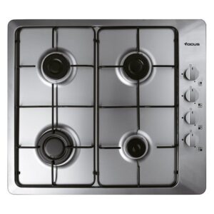 PLAQUE FOCUS 4 FEUX - INOX A GAZ 60CM