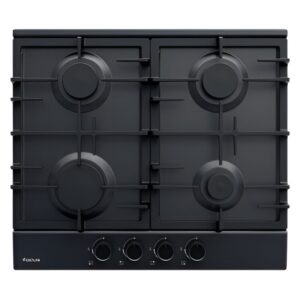 PLAC FOCUS 4 FEUX GAZ 60CM - NOIR MATTE