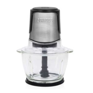 MINI HACHOIR BOL EN VERRE - NOIR INOX