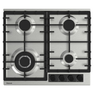 PLAQUE DE CUISSON Focus F.8002Xs 4 FEUX AVEC THERMOCOUPLE 50Cm – Inox