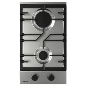PLAQUE ENCASTRABLE FOCUS Quadra32 2FEUX - 30CM - Inox