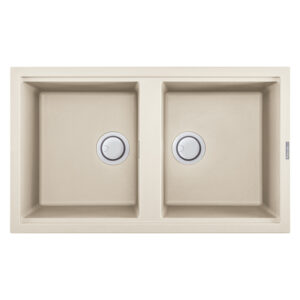 EVIER 86CM GRANITECK 2 BACS CHAMPAGNE FOCUS LINE SMART.90