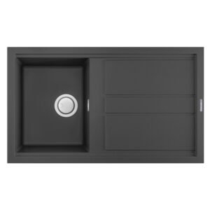 ÉVIER DE CUISINE ENCASTRABLE FOCUS SMART.86B GRANITECK 86cm 1 Bac + égouttoir