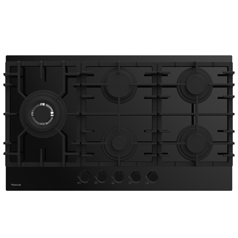 PLAQUE DE CUISSON ENCASTRABLE FOCUS F.419B 5 FEUX 90 cm - Noir