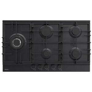 PLAQUE DE CUISSON ENCASTRABLE FOCUS F.8017BS 5 FEUX 90 cm - Noir