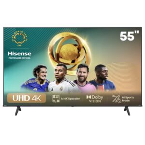 TV HISENSE 55″ UHD 4K SMART GOOGLE – NOIR