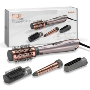 BROSSE SOUFFLANTE BABYLISS AIR STYLE  AS136E AVEC ACCESSOIRES - Gris